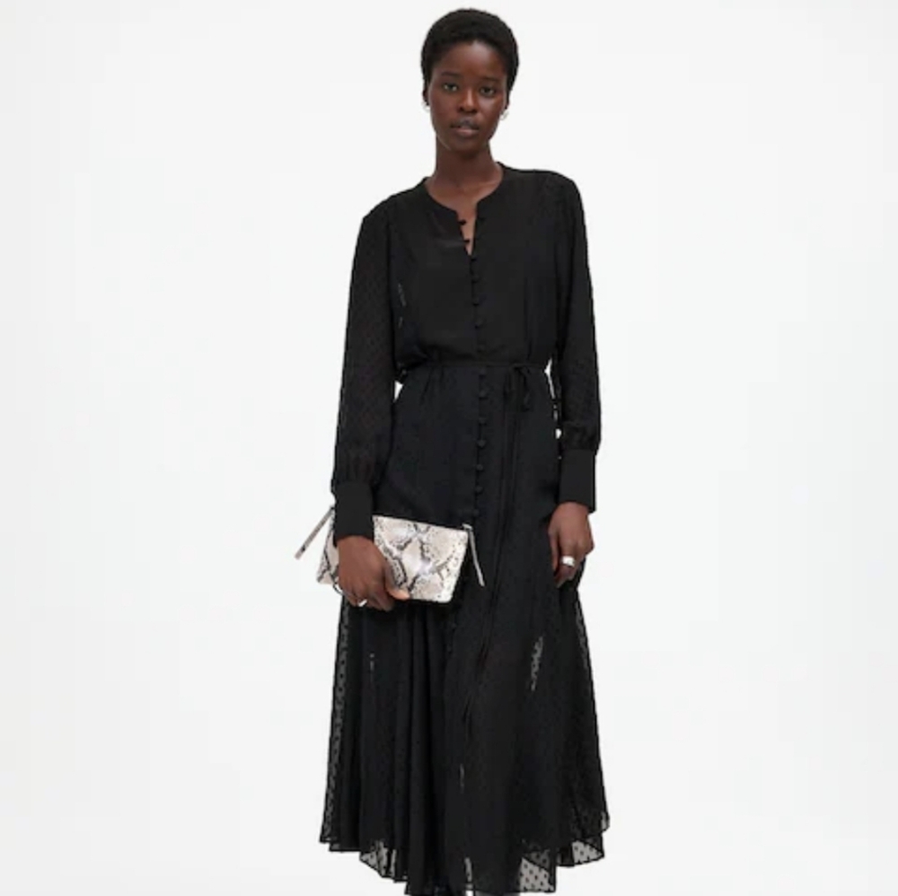 Madewell XS Womens Midi MAXI DRESS in CLIP DOT